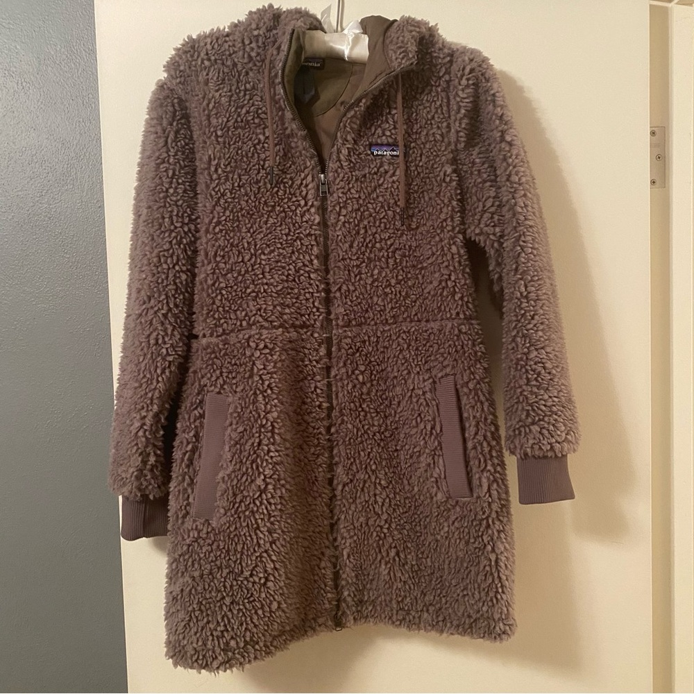 Taupe Patagonia Dusty Mesa Fleece Coat